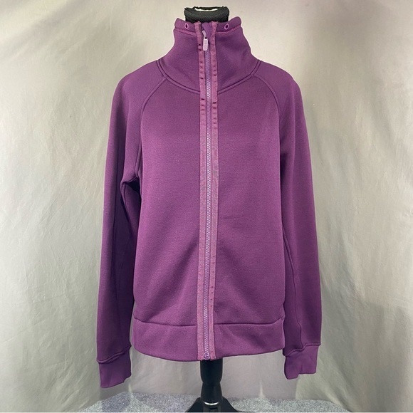 Lululemon Kick The Cold Jacket Darkest Magenta Athleisure Activewear Women’s 12 - Picture 7 of 13
